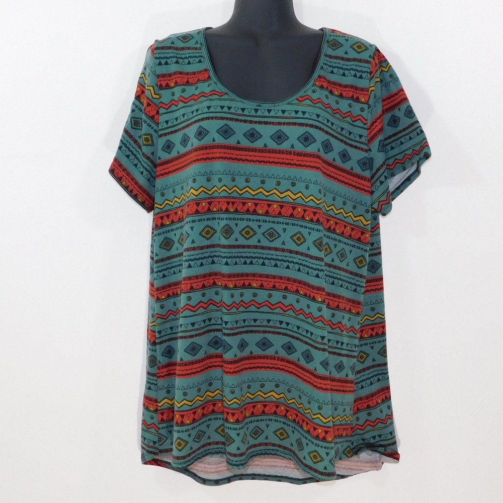 Lularoe Short Sleeve Geometric Tribal Aztec Shirt